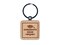 Congrats Grad Graduate Graduation Cap Diploma Engraved Wood Square Keychain Tag Charm